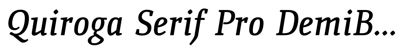 Quiroga Serif Pro DemiBold Italic